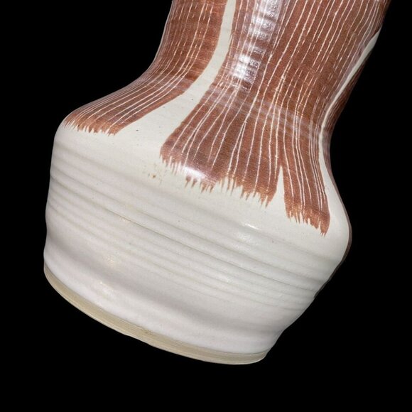Vintage 1960s Signed Gordon Pottery - Salem, Ontario Canadian Pottery Art Vase - Picture 9 of 11